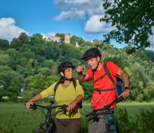 Radfahrer vor Krukenburg